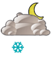 Mostly cloudy with a light frost