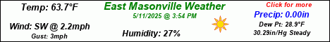 Current Weather Conditions in East Masonville, NY