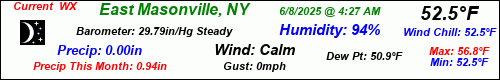 Current Weather Conditions in East Masonville, NY